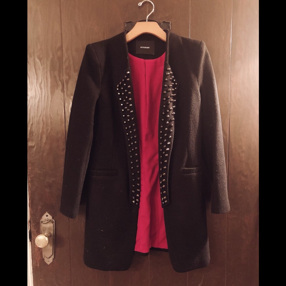 Wool/polyester trench coat - Picture 6 of 8